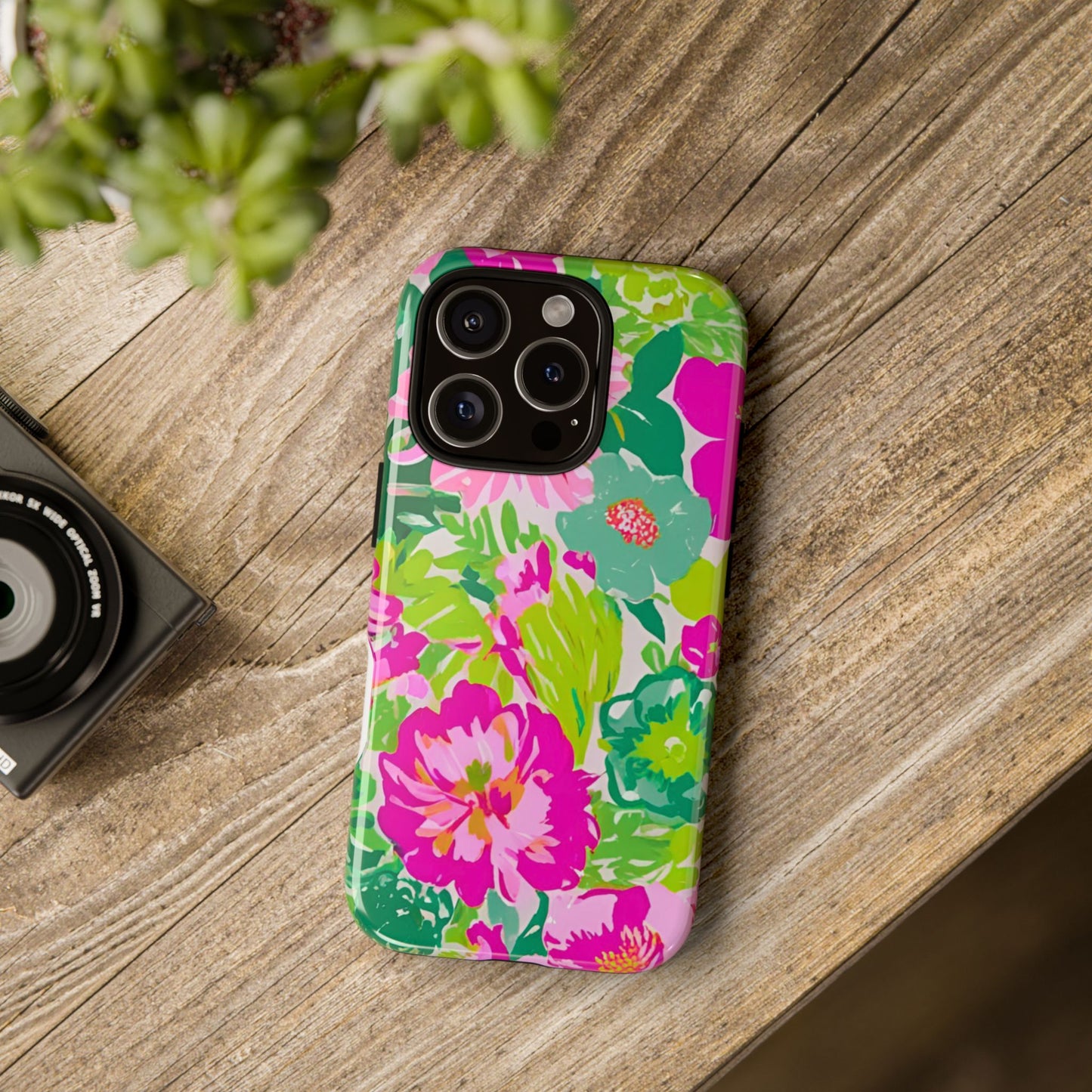 The Pretty in Palm - Preppy Bright Floral Phone Case for iPhone and Samsung