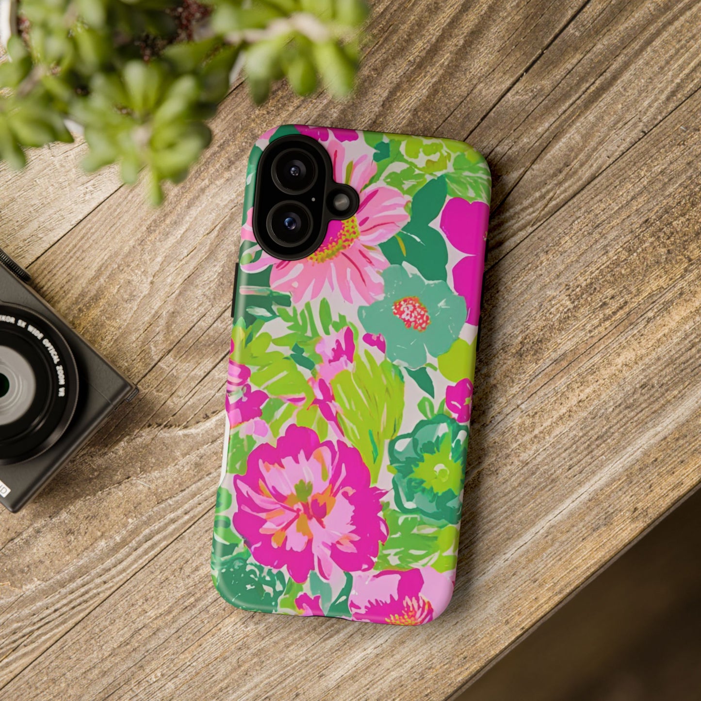 The Pretty in Palm - Preppy Bright Floral Phone Case for iPhone and Samsung