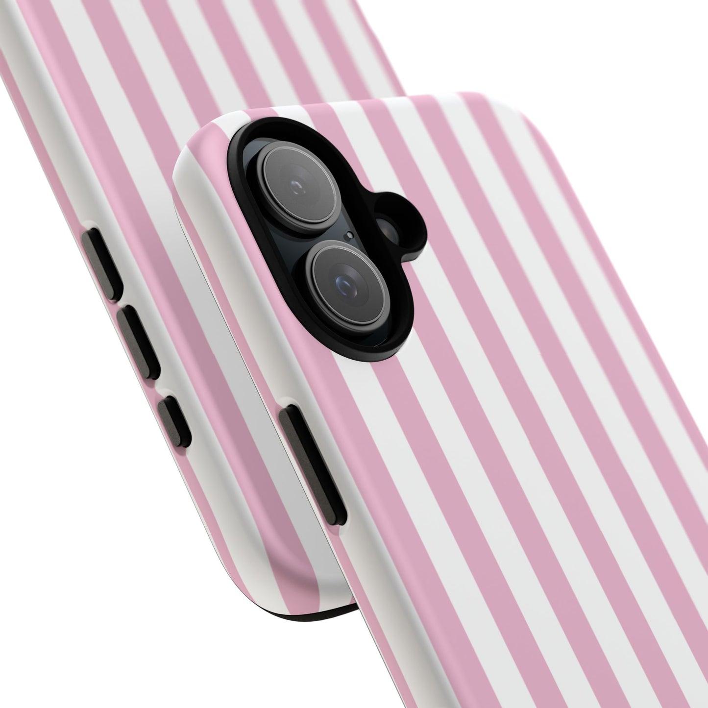 Pink Candy Stripe Phone Case – Coquette iPhone Case, Clean Aesthetic Girly Cover for iPhone & Samsung