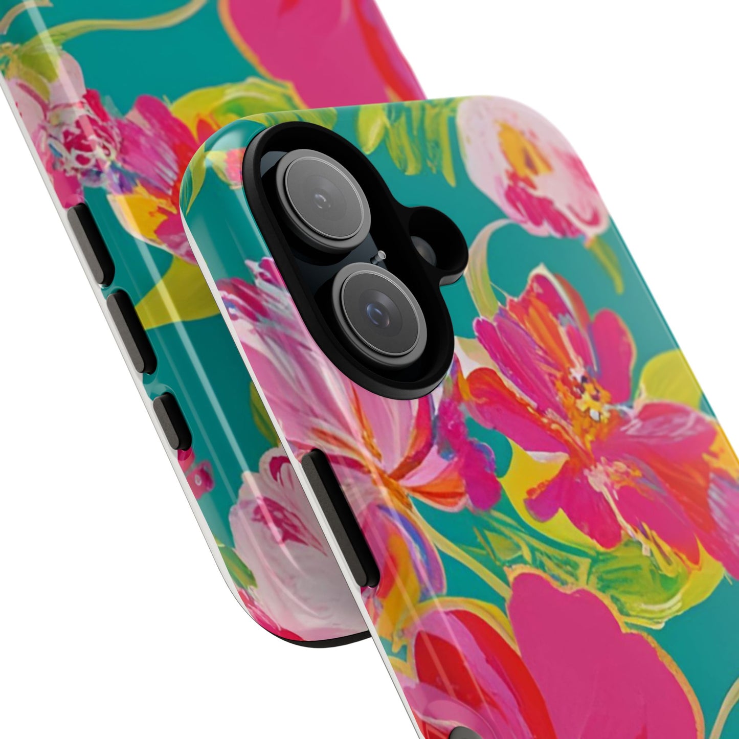 The Tropical Bloom Floral Preppy Pink Phone Case for iPhone and Samsung