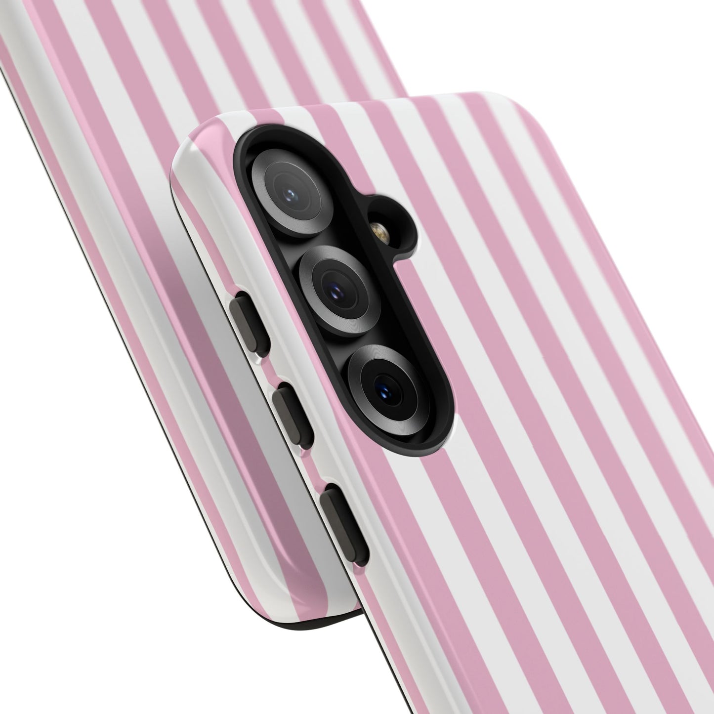 Pink Candy Stripe Phone Case – Coquette iPhone Case, Clean Aesthetic Girly Cover for iPhone & Samsung