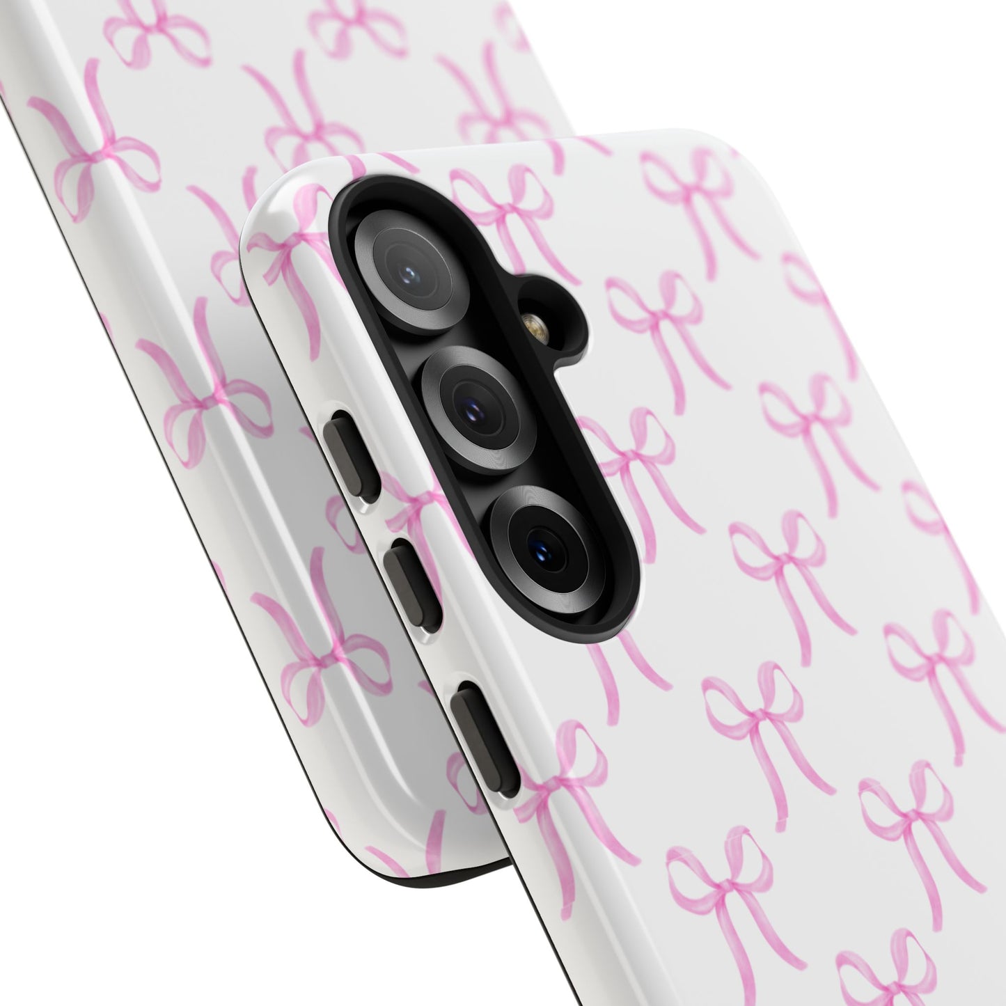 Girly Girl Preppy Soft Pink Bow Phone Case for iPhone and Samsung