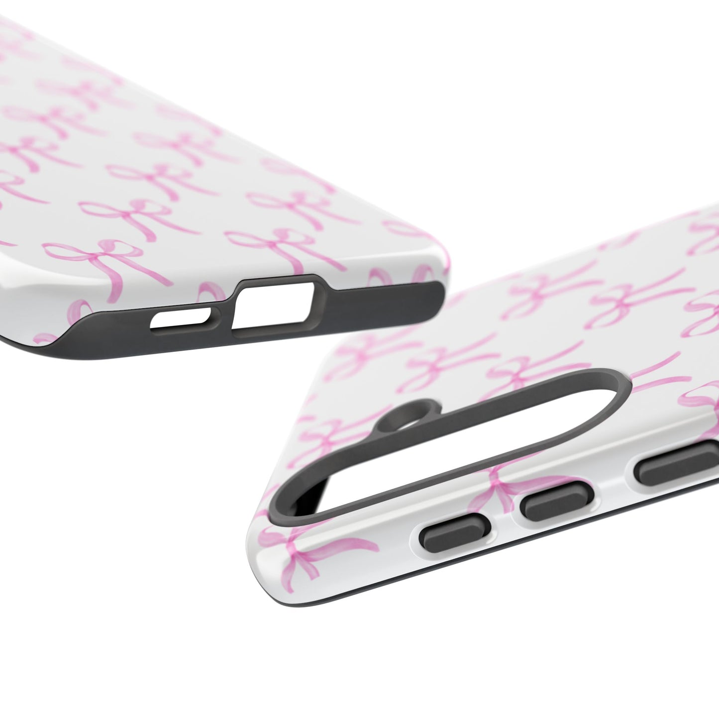 Girly Girl Preppy Soft Pink Bow Phone Case for iPhone and Samsung