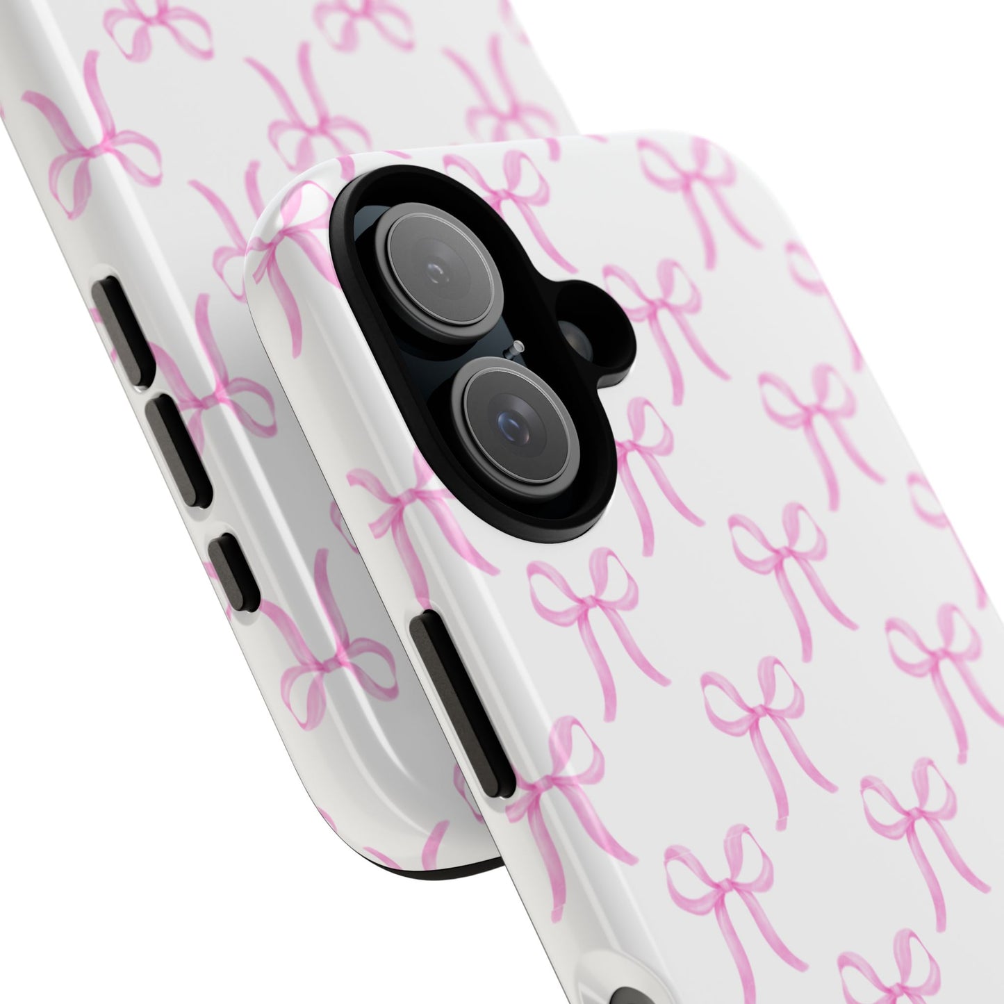 Girly Girl Preppy Soft Pink Bow Phone Case for iPhone and Samsung
