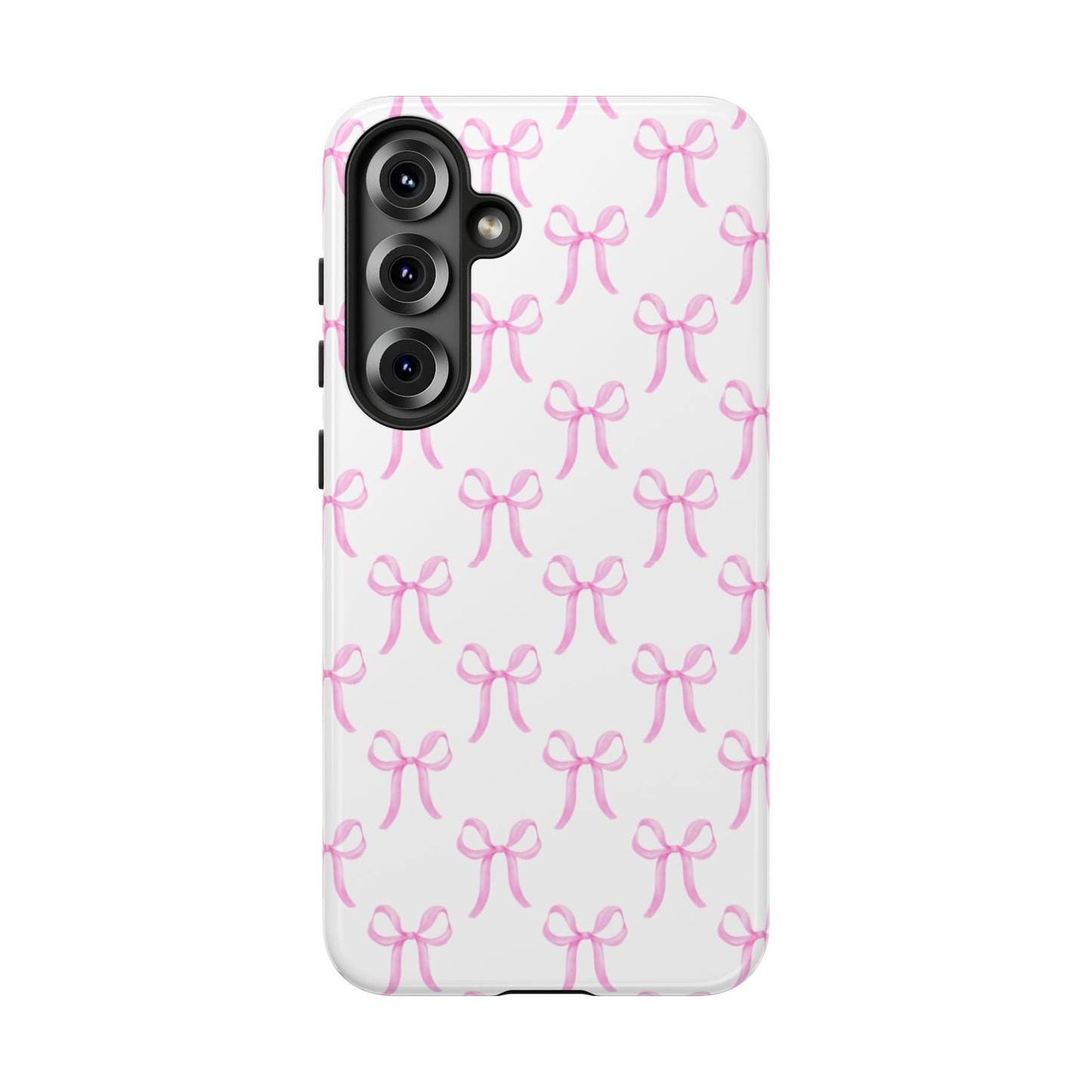 Girly Girl Preppy Soft Pink Bow Phone Case for iPhone and Samsung