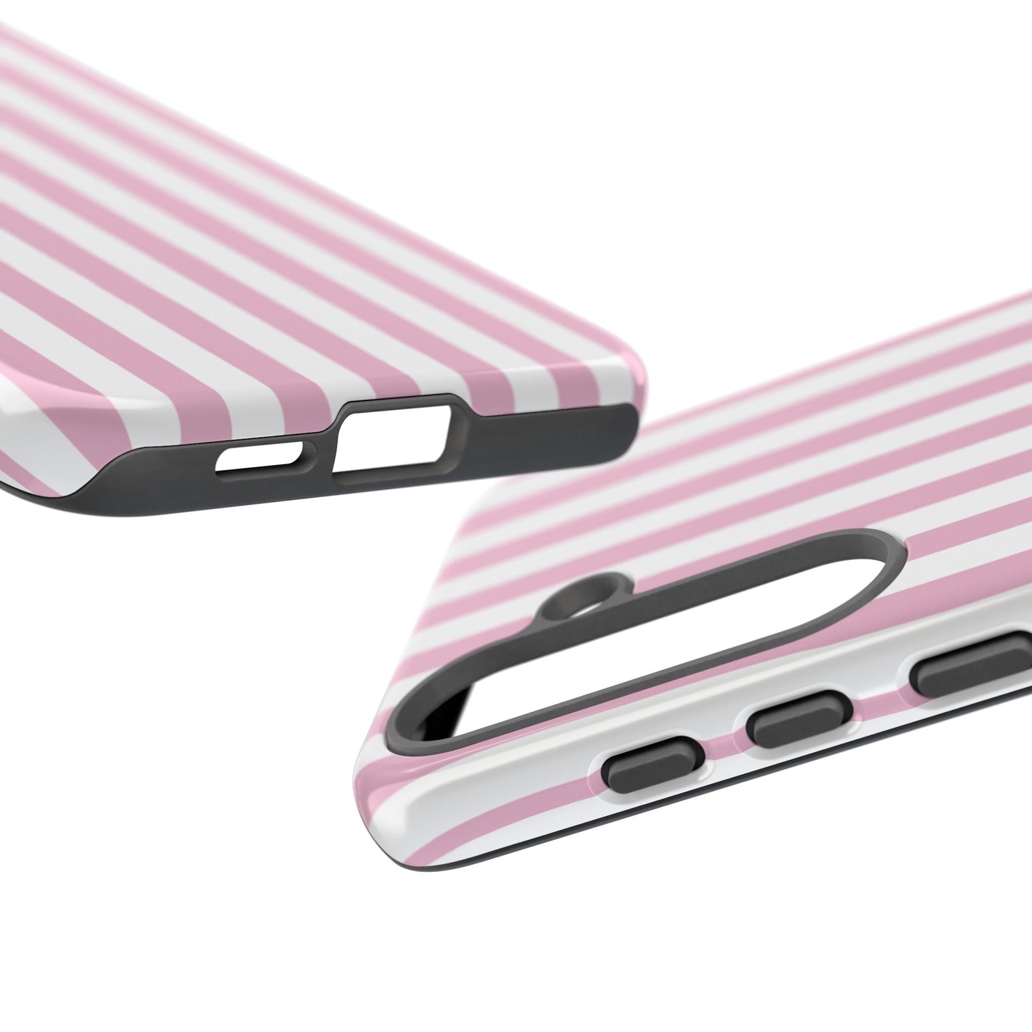 Pink Candy Stripe Phone Case – Coquette iPhone Case, Clean Aesthetic Girly Cover for iPhone & Samsung